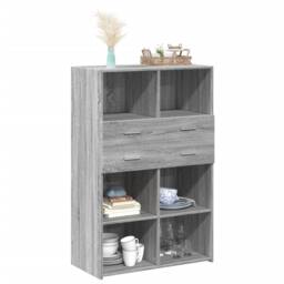 Berkfield Home Highboard Grey Sonoma 80x42.5x124 cm Engineered Wood