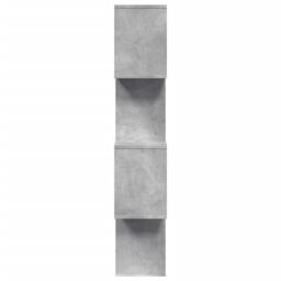 Berkfield Home Room Divider Bookcase 4-Tier Concrete Grey 70x24x129 cm Engineered Wood - Size: 70 x 24 x 129 cm - thumbnail 6