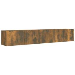 Berkfield Home 2 Piece TV Cabinet Set Smoked Oak Engineered Wood in Brown - thumbnail 2
