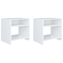 Berkfield Home Bedside Cabinets 2 pcs White 40x30x40 cm Engineered Wood - Size: 40 x 30 x 40 cm - thumbnail 1