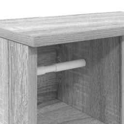 Berkfield Home Durable Bathroom Cabinet with Roll Holder Grey Sonoma 39x22x90 cm - Size: 39 x 22 x 90 cm - thumbnail 9