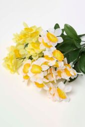 Homescapes Set of 2 Yellow & White Daffodil Spray Single Stems - thumbnail 5