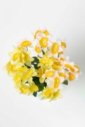 Homescapes Set of 2 Yellow & White Daffodil Spray Single Stems - thumbnail 2