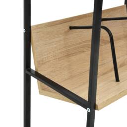 Berkfield Home 2-Layer Book Shelf Black & Oak 52x28x59 cm Engineered Wood - Size: 52 x 28 x 59 cm - thumbnail 7