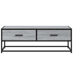Berkfield Home Coffee Table Grey Sonoma 100x50x35 cm Engineered Wood & Metal - Size: 100 x 50 x 35 cm - thumbnail 5