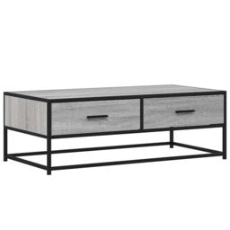 Berkfield Home Coffee Table Grey Sonoma 100x50x35 cm Engineered Wood & Metal - Size: 100 x 50 x 35 cm - thumbnail 2