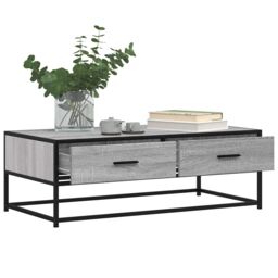 Berkfield Home Coffee Table Grey Sonoma 100x50x35 cm Engineered Wood & Metal - Size: 100 x 50 x 35 cm - thumbnail 4