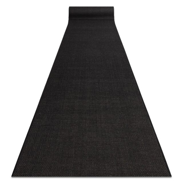RugsX Sisal Floorlux Runner in Black - Size: 120 cm x 330 cm - image 1
