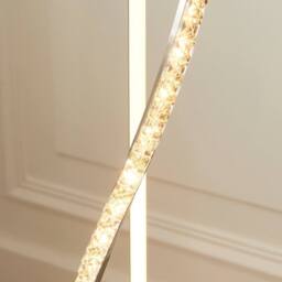 Pagazzi Hyde Chrome & Crystal Led Floor Lamp in Silver - thumbnail 3