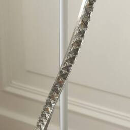 Pagazzi Hyde Chrome & Crystal Led Floor Lamp in Silver - thumbnail 4