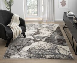 Desire Rugs Eleanor Modern Embossed Living Room Area Rug - Slate Design in Grey - Size: 200 cm x 290 cm - thumbnail 5