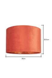 BHS Lighting Velvet Easy Fit Light Shade in Orange - thumbnail 5
