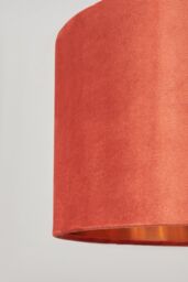 BHS Lighting Velvet Easy Fit Light Shade in Orange - thumbnail 3