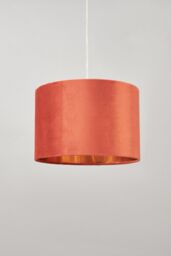 BHS Lighting Velvet Easy Fit Light Shade in Orange - thumbnail 2