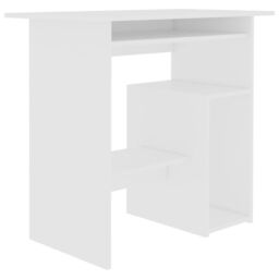 Berkfield Home Desk White 80x45x74 cm Engineered Wood - Size: 80 x 45 x 74 cm - thumbnail 2