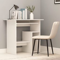 Berkfield Home Desk White 80x45x74 cm Engineered Wood - Size: 80 x 45 x 74 cm