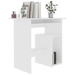 Berkfield Home Desk White 80x45x74 cm Engineered Wood - Size: 80 x 45 x 74 cm - thumbnail 3