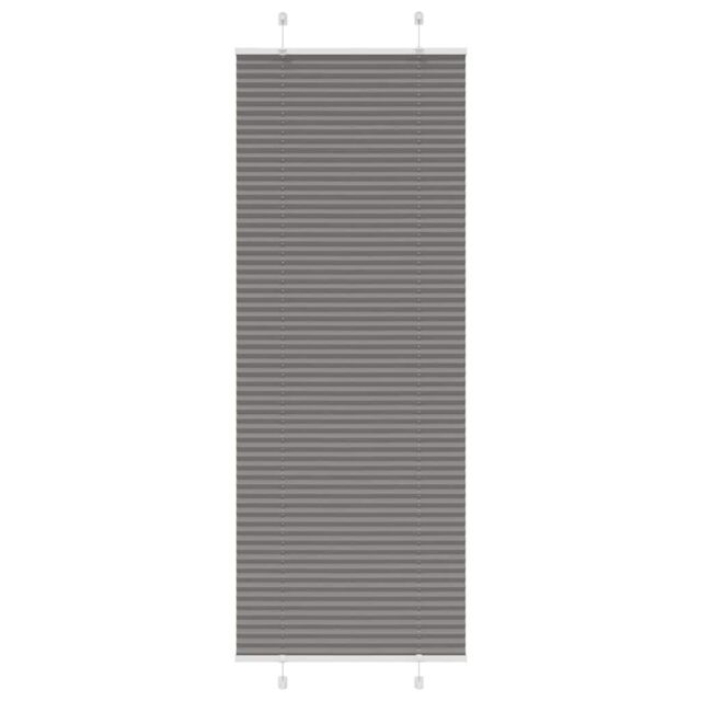 Berkfield Home Pleated Blind Anthracite 70x200 cm Fabric Width 69.4 cm Polyester in Black - image 1