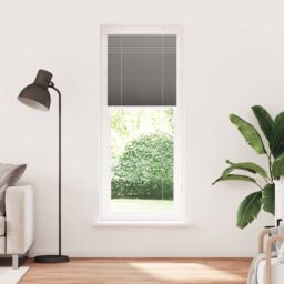 Berkfield Home Pleated Blind Anthracite 70x200 cm Fabric Width 69.4 cm Polyester in Black - thumbnail 2