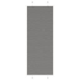 Berkfield Home Pleated Blind Anthracite 70x200 cm Fabric Width 69.4 cm Polyester in Black - thumbnail 1