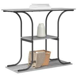 Berkfield Home Console Table Grey sonoma 101 x 35 x 80.5 cm Engineered wood - thumbnail 3