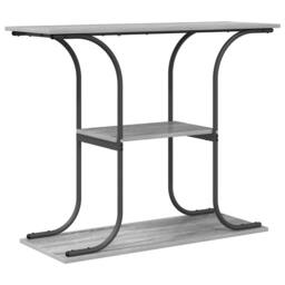 Berkfield Home Console Table Grey sonoma 101 x 35 x 80.5 cm Engineered wood - thumbnail 2