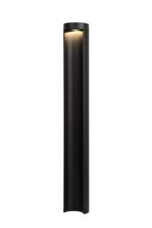 Lucide 'COMBO' Non Dimmable Decorative Tall Outdoor Modern LED Bollard Light in Black - thumbnail 1