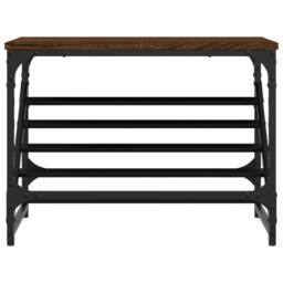Berkfield Home Shoe Rack Brown Oak 60x30x45 cm Engineered Wood - Size: 60 x 30 x 45 cm - thumbnail 4