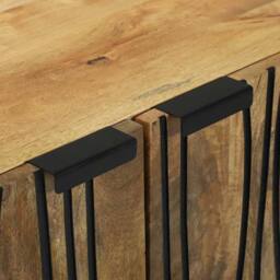 Berkfield Home Sideboard - 60 x 33.5 x 75 cm, crafted from solid mango wood in Brown - Size: 60 x 33.5 x 75 cm - thumbnail 7