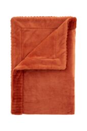 Catherine Lansfield 'Velvet & Faux Fur' Throw in Burnt Orange - Size: 150 cm x 200 cm - thumbnail 5