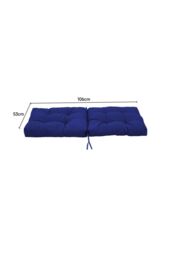 Garden Sanctuary 106cm W x 53cm D Waterproof Sunproof Thickened All-in-One Dining Chair Cushion, Navy Blue - Size: 106 cm W x 53 cm D - thumbnail 2