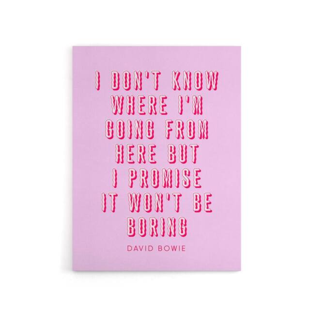 "Artery8 Don't Know Where I'm Going Modern Pink Quote Canvas Wall Art Print - Size: W12"" x H16""" - image 1