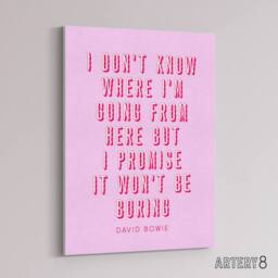 "Artery8 Don't Know Where I'm Going Modern Pink Quote Canvas Wall Art Print - Size: W12"" x H16""" - thumbnail 2