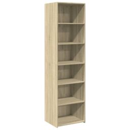 Berkfield Home Highboard Sonoma Oak 50x41x185 cm Engineered Wood in Brown - Size: 50 x 41 x 185 cm - thumbnail 2