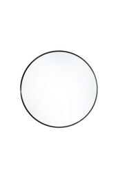 H&O Direct 50cm Nordic Round Framed Wall Hanging Mirror in Black - thumbnail 2