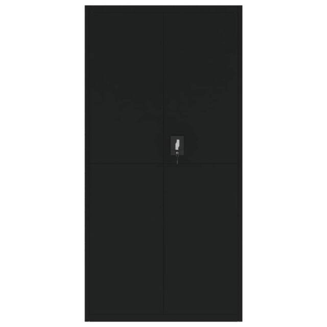 Berkfield Home Durable File Cabinet Black 90x40x180 cm Steel - Size: 90 x 40 x 180 cm - image 1