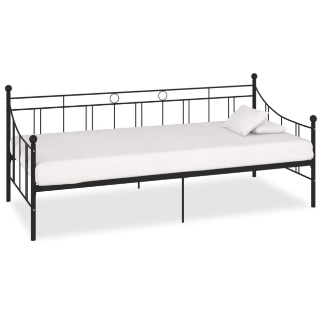 Berkfield Home Daybed Frame Black Metal 90x200 cm - image 1