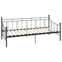 Berkfield Home Daybed Frame Black Metal 90x200 cm - thumbnail 3