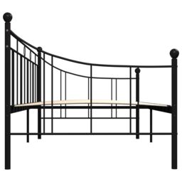 Berkfield Home Daybed Frame Black Metal 90x200 cm - thumbnail 5