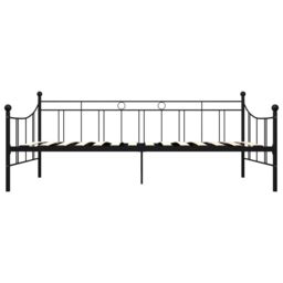 Berkfield Home Daybed Frame Black Metal 90x200 cm - thumbnail 4