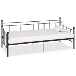 Berkfield Home Daybed Frame Black Metal 90x200 cm - thumbnail 1
