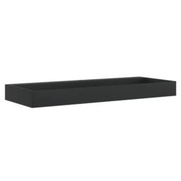Berkfield Home Wash Basin 120x46x11 cm Mineral Cast/Marble Cast Matt Black - Size: 120 x 46 x 11 cm