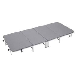 EONLION Single Foldable Folding Bed & Mattress in Grey - thumbnail 4