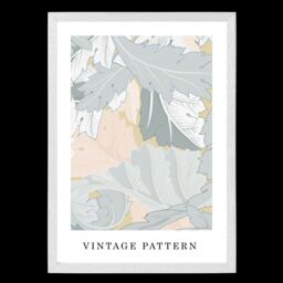 ARTZE William Morris Sage Green Willow Art Print / White Frame / SIZE: A3 in Pale Green - Size: A4 - thumbnail 2