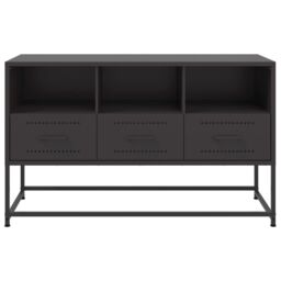 Berkfield Home TV Cabinet Black 100.5x39x60.5 cm Steel - thumbnail 6