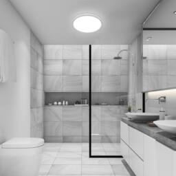 Goeco LED Ceiling Light, Dimmable, 24 W, RGB Colour Changing, for Bedroom in White - thumbnail 2