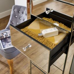 Birlea Seville 5 Drawer Narrow Chest Mirrored in Silver - thumbnail 4