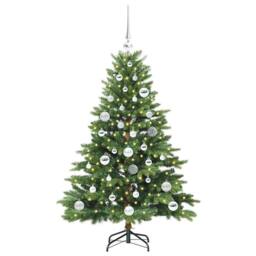 Berkfield Home Artificial Christmas Tree with 150 LEDs Green 120 cm PE & PVC - thumbnail 3