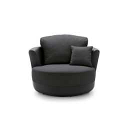 Abakus Direct Dylan Swivel Chair in Black - thumbnail 2