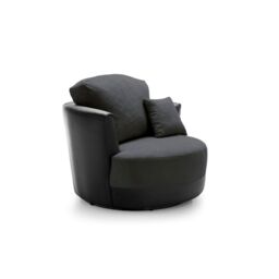 Abakus Direct Dylan Swivel Chair in Black - thumbnail 3